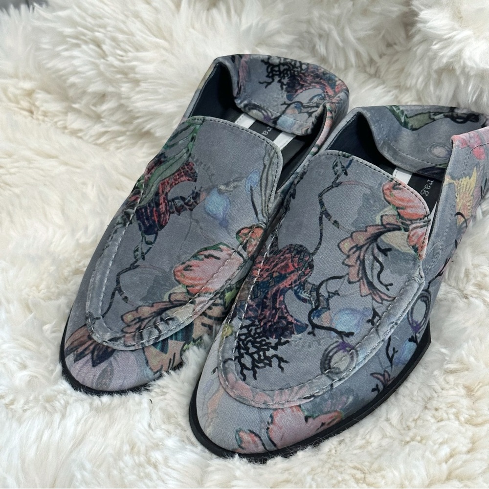 rag & bone Floral Print Gray Loafers - Picture 4 of 11